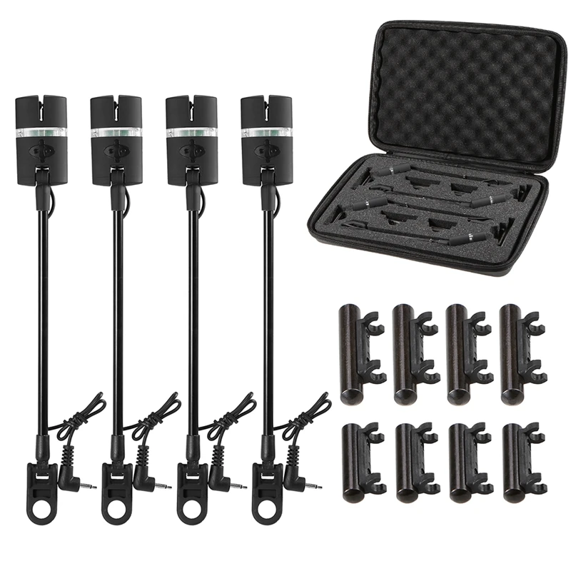 4 шт рыболовная сигнализация секс набор 7 цветов светодиодный клева с сумкой