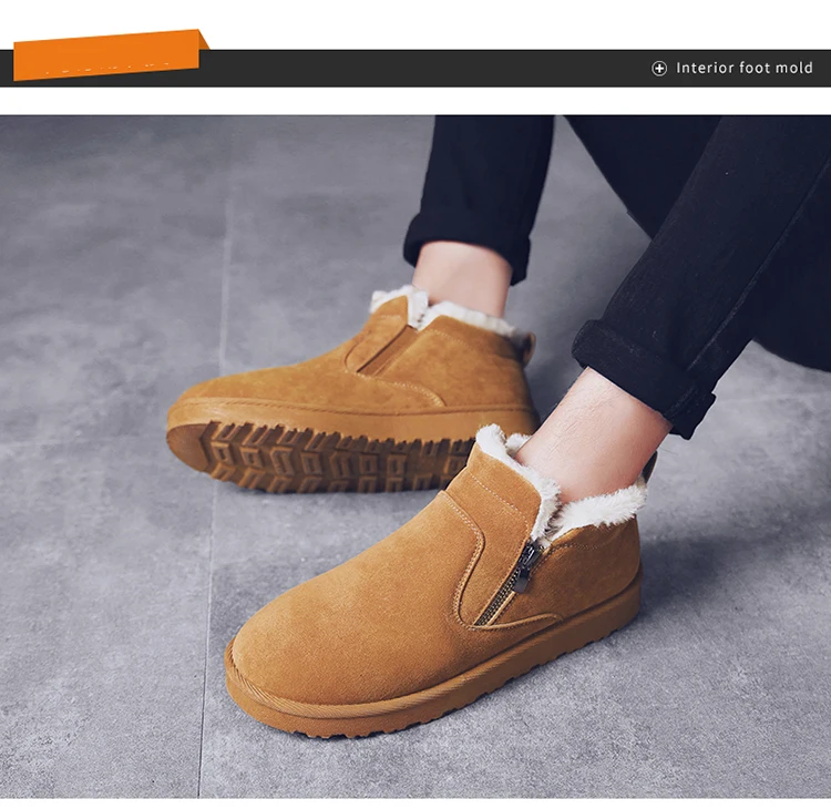 Bota Masculina/Новое поступление года; мужские ботинки на меху; теплая зимняя мужская рабочая обувь; модная обувь на резиновой подошве; размеры 39-45