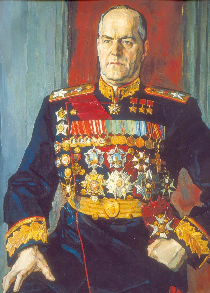 

wholesale painting # TOP art World War II General Portrait of a Soviet Russian General Georgy Zhukov print painting on canvas