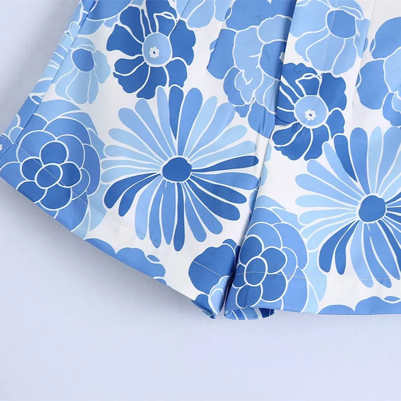 

Vogue Sweet Women High Waist Shorts Tide Summer Fashion Ladies Beach Style Shorts Female Flower Printed Fresh Shorts