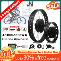 kt fat tire ebike 1000w 3000w rear brushless wheel hub motor electric bicycle conversion kit for snow bike 20 26inch fat tire