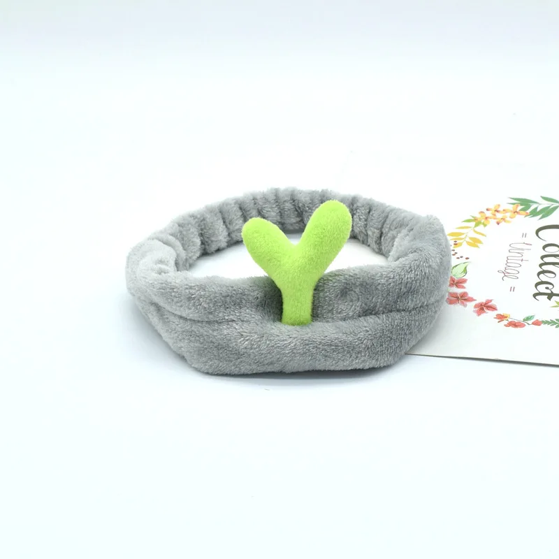 Новые повязки для волос из бобовых ростков кактуса для мытья лица, мягкая повязка для волос, ободок, творческий аксессуар для женщин и девочек тюрбан.