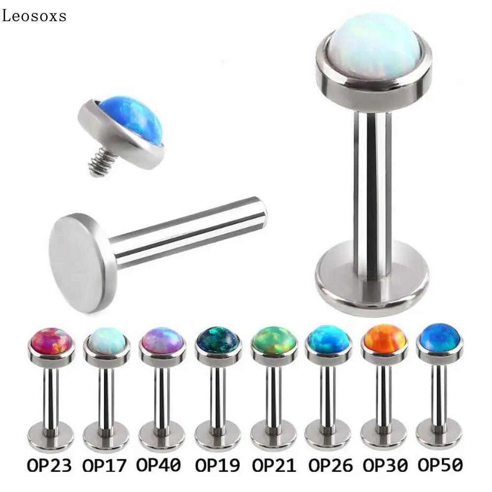 

Leosoxs 2 piece Stud Earrings Lip Nails Internal Thread Stainless Steel Ear Bone Nails Piercing Popular Jewelry