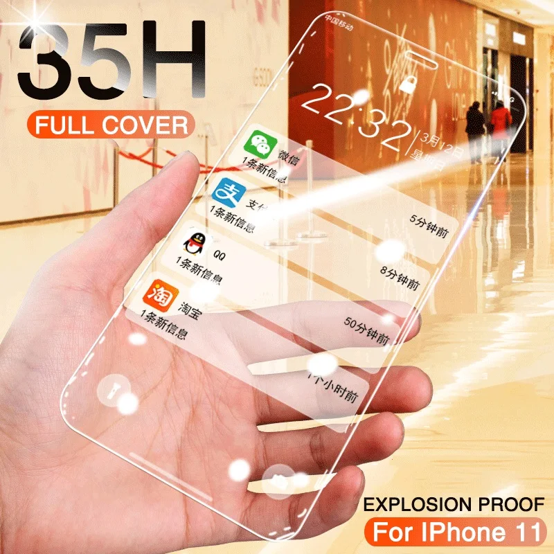 35H закаленное стекло на iphone 11 5 6 7 8 Plus протектор экрана на iphone X XR XS MAX стекло на iphone 11 PRO MAX