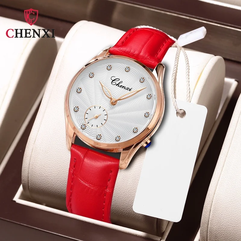 

CHENXI Fashionable and Simple Ladies Quartz Watch High-end Waterproof All-match Girl with Diamond Luxury Watch WA177