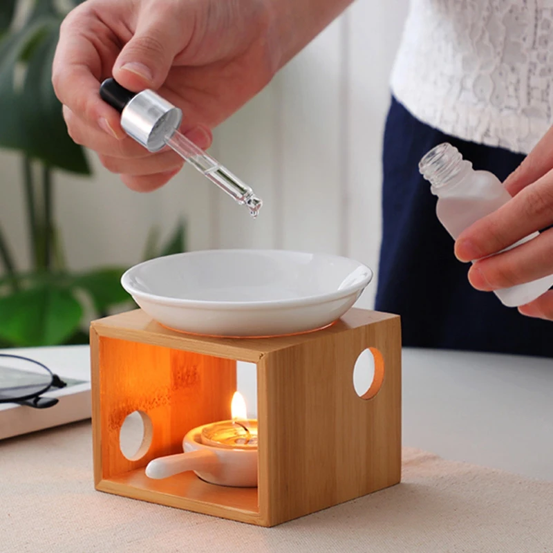 Hot XD-Candle Aromatherapy Furnace Bamboo Incense Burner Sleeping Home Romantic Oil Candles Holder Bedroom Lamp Beauty Fragrance | Дом и сад