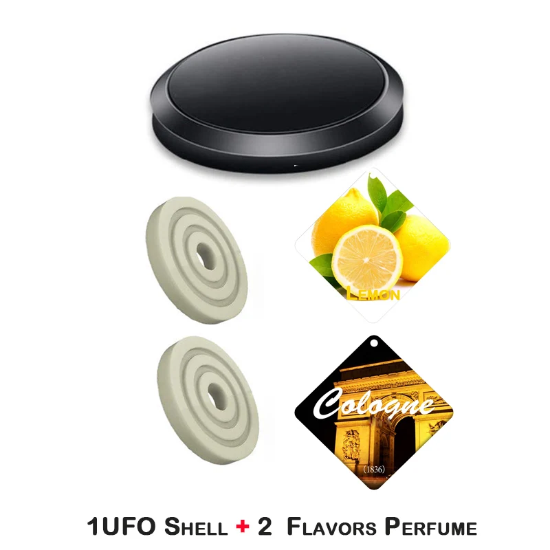 Black Set 2 perfume Автомобильный освежитель воздуха НЛО автомобильный освежитель воздуха креативный автомобильный очиститель воздуха из алюминиевого сплава эфирное масло Авто Ambientador Carro - Название цвета: Black Set 2 perfume
