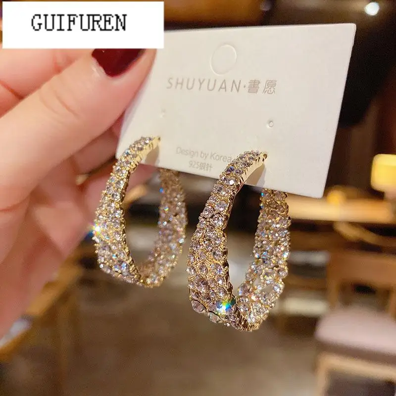 

New style show face small high-end atmosphere decoration fashion women temperament personality exaggerated ear ring women