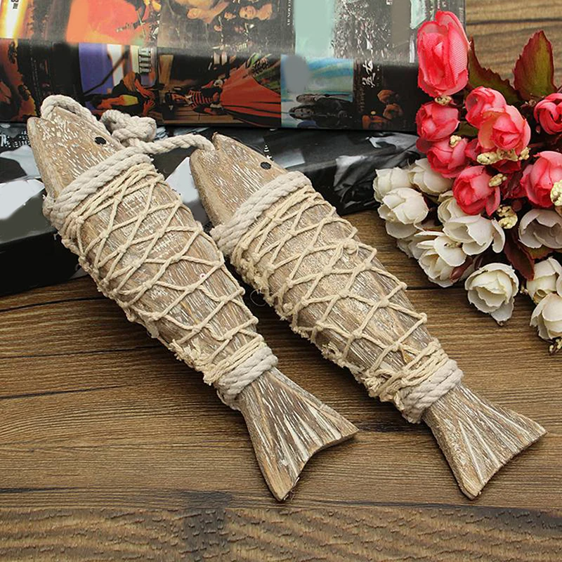 Деревянные висячие рыбки в средиземноморском стиле деревенские береговые