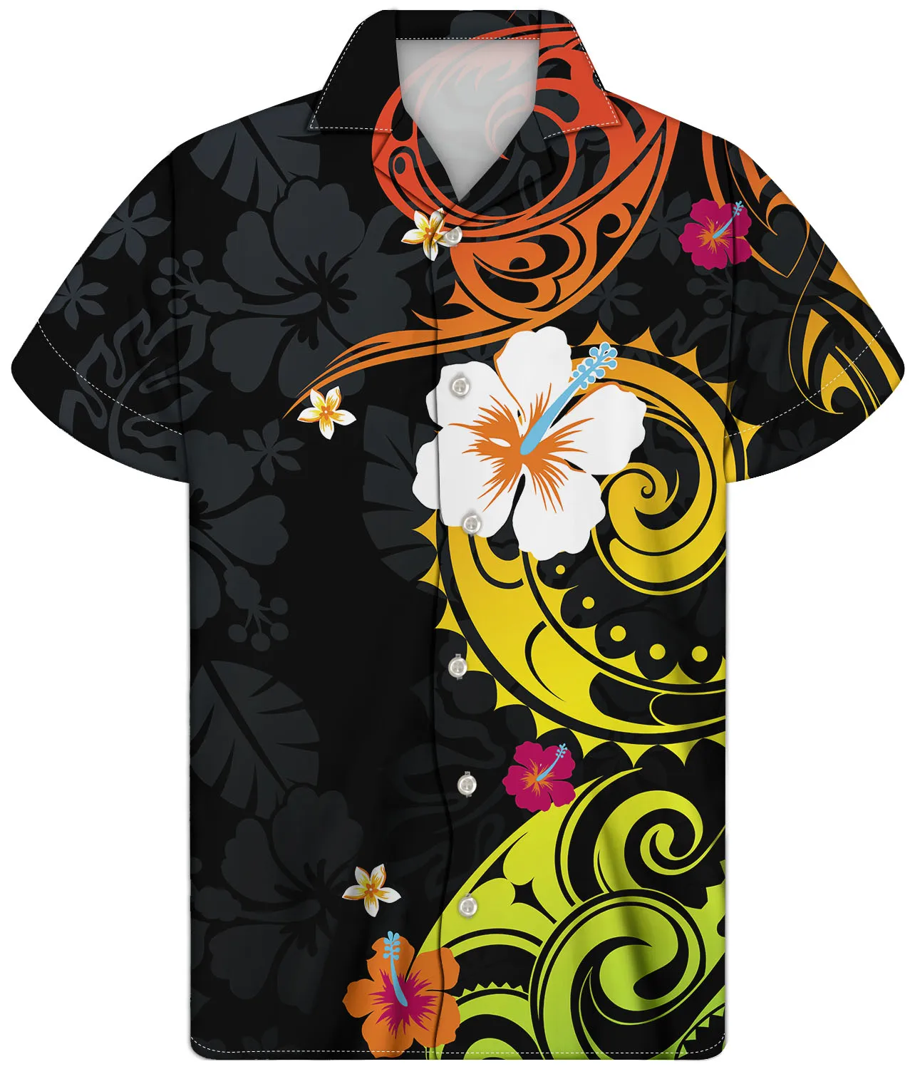 

Винтажные рубашки, полинезийское племя, дизайнерская Мягкая дышащая рубашка, мужская рубашка с коротким рукавом для мужчин, праздничные пл...