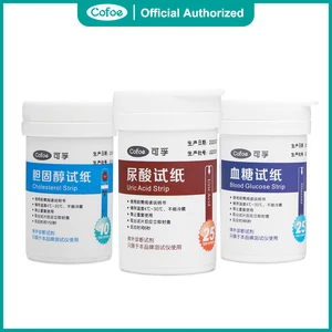 Тест-полоски Cofoe для определения уровня холестерина, мочевой кислоты в крови, с ланцетами, только для Cofoe, 3 в 1, RF-XT-01