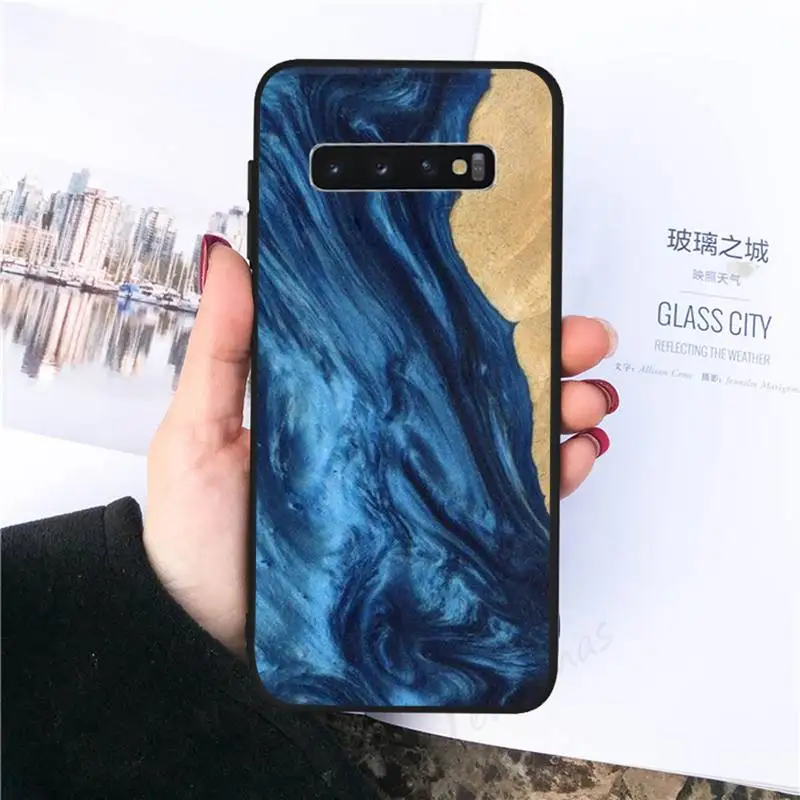 

Traveler Protective Wood Resin art Phone Case For Samsung galaxy S 8 9 10 20 21 30 A 30 50 51 70 note 10 plus Ultra 5g