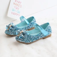 fashion girls princess shoes bow sequin leather children shoes 2022 new spring wedding party dance little girl shoes for kids