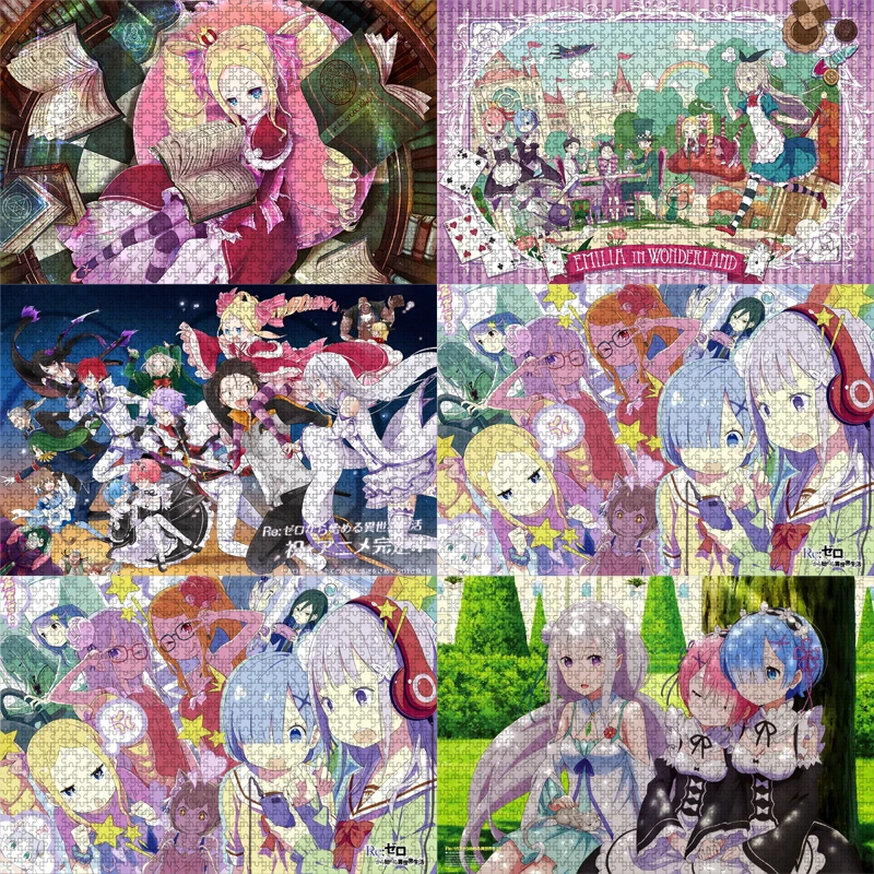 

1000 Piece Japanese Anime Re:Life in a different world from zero Puzzles Wooden Puzzles For Adults Children Educational Gifts