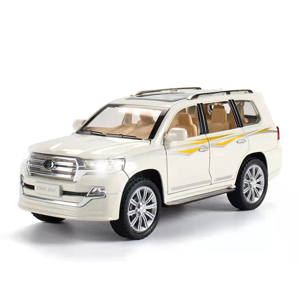 

1:24 Toyota Lan de ku lu ze украшение автомобиля из сплава SUV Контроль силы звук и Iight игрушка подарок