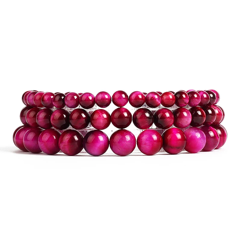 

Lightning Rose Red Tiger Eye Bracelets Men 6-12mm Natural Energy Stone Beads Reiki Healing Bracelets for Women Jewelry Pulseras