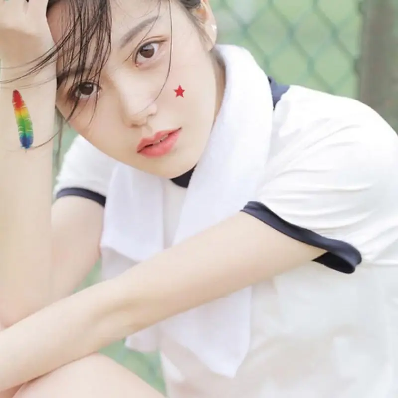 Одноразовые радужные тату-наклейки для тела гей парады праздники водостойкие