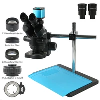3 5x 90x 180x simul focal trinocular stereo microscope 48mp 4k hdmi usb industrial video microscope camera for pcb chip repair