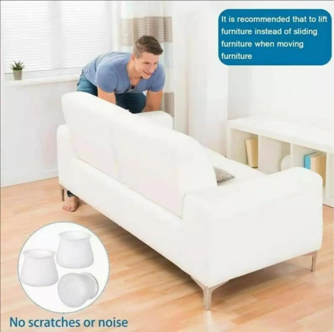 

20pcs/Set Silicon Furniture Leg Protection Cover Table Feet Pad Floor Protector For Chair Floor Protection Anti-slip Table Leg