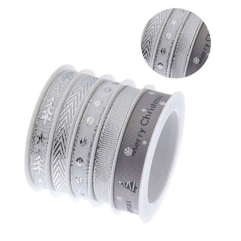 

Рождественская лента 2/10/15 мм, печатная звезда/полоска, корсажная лента для упаковки подарков, свадебное украшение, Рождественская елка «сде...