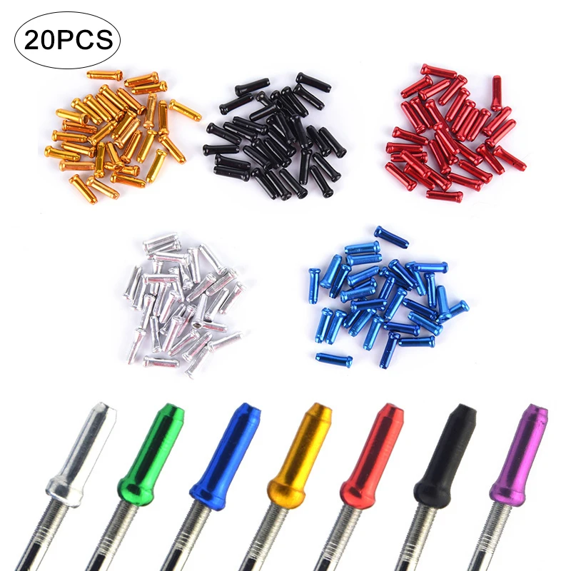 

50Pcs MTB Bike Bicycle Brake Shifter Aluminum Inner Cable Tips Crimps Caps Derailleur Shift Cables End Caps Cycle Cycling Parts