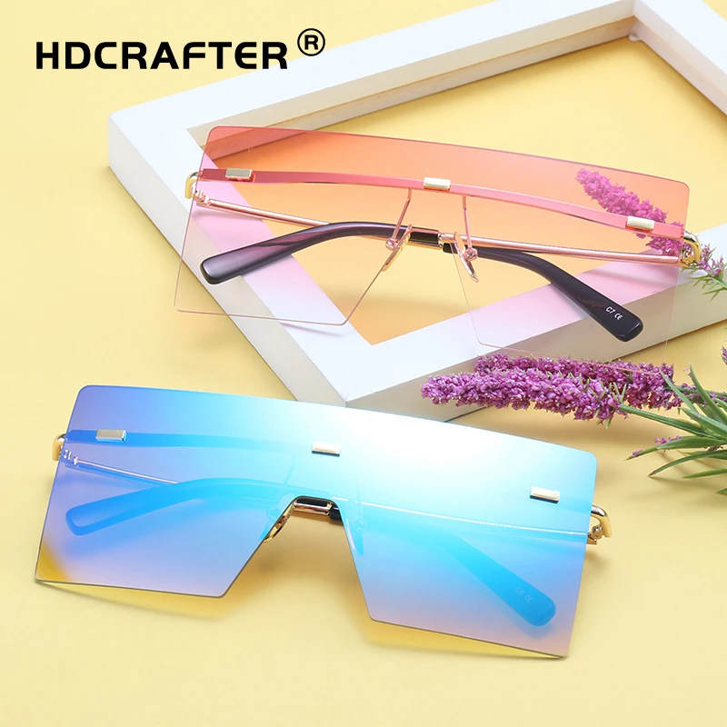 Большие Квадратные Солнцезащитные очки для женщин 2019 Роскошные брендовые модные