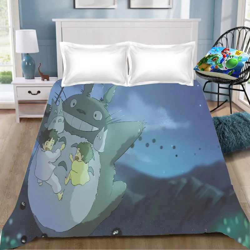 11 Тоторо аниме печать простыня Vegeta Хаяо Миядзаки Tonari No Totoro детская комната Простыня Постельное белье(без наволочки - Цвет: 11