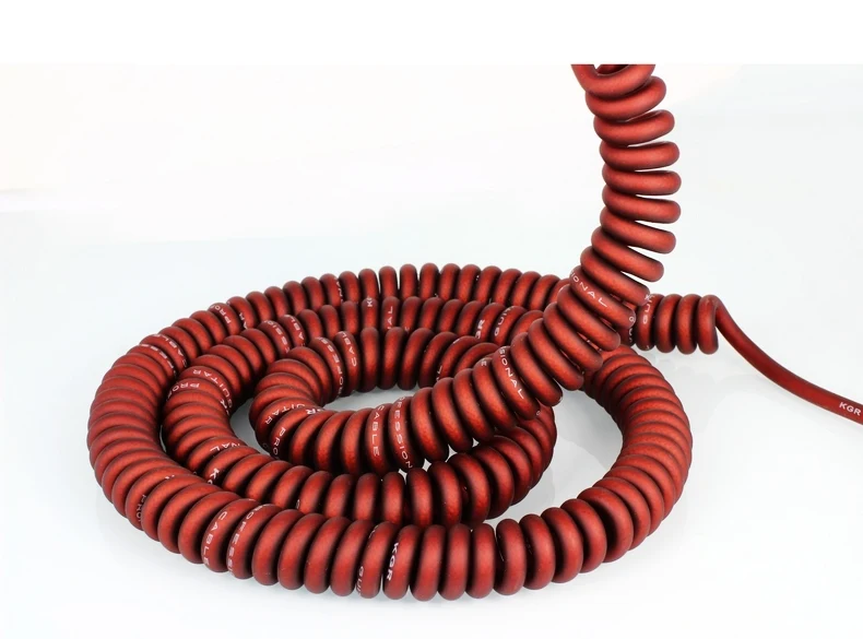 Винтажный спиральный гитарный кабель басовый Электрический пружинный