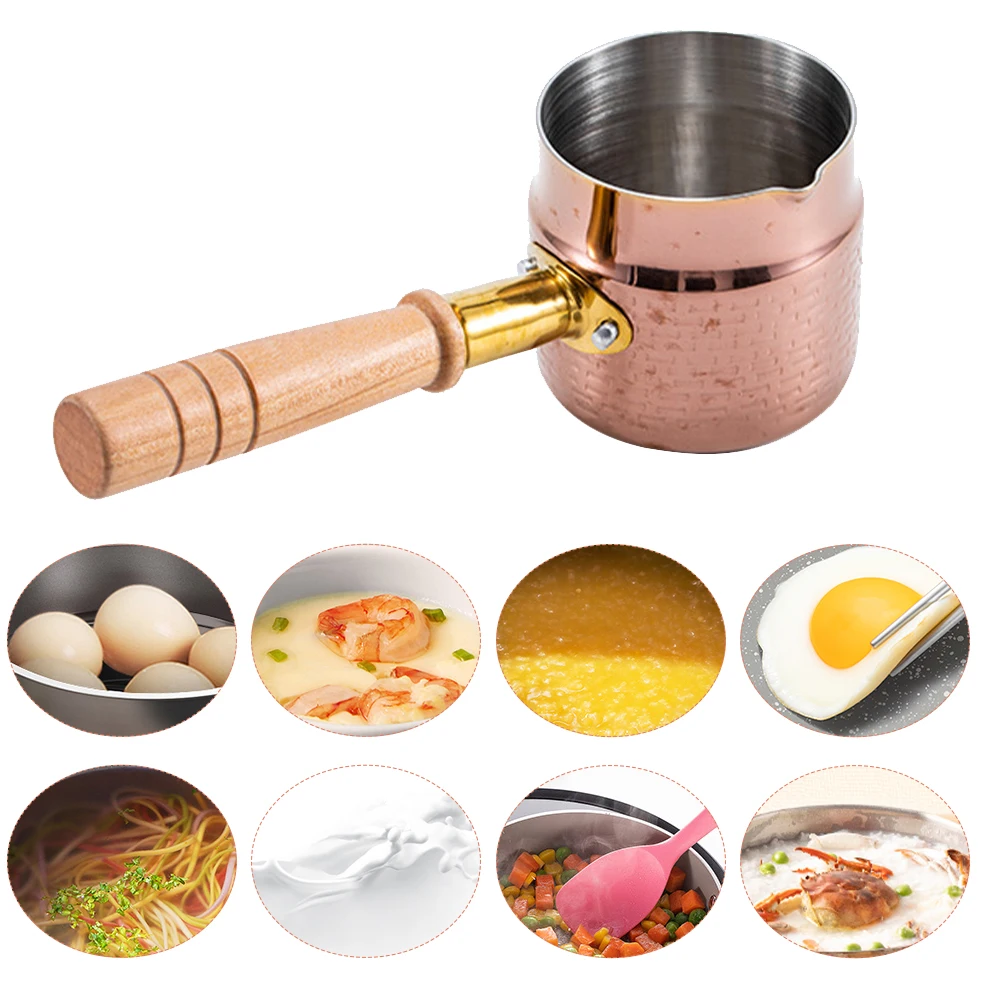 

Milk Chocolate Melting Pot Kitchen Long Handle Butter Warmer Home Easy Clean Portable Anti Scald Stainless Steel Restaurant