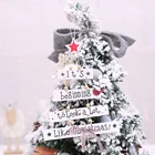 2021 новогодние и рождественские украшения, натуральная Рождественская елка, деревянные подвесные украшения, Рождественская елка, лось, детские подарки