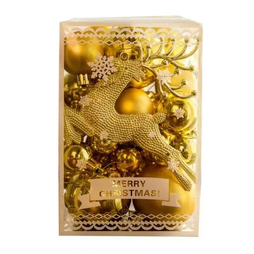 Golden 30 шт., Рождественский шар, гетероморфный кулон, набор, рождественские, вечерние, праздничные, подвесные украшения, золотые, розовые, красные, Рождественские шары, Декор, Рождество - Цвет: Golden