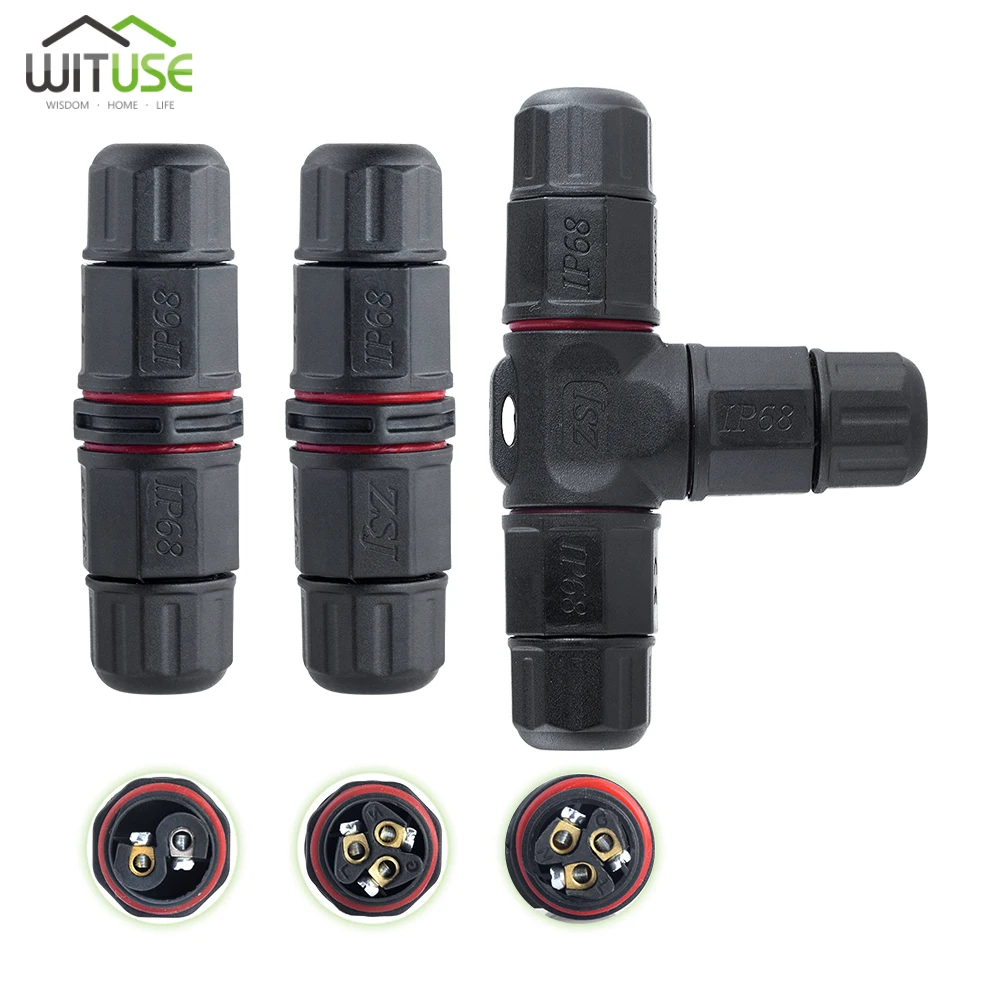 

1/2/5/10pcs 500V 20A IP68 Waterproof Connector 2/3/4/5 Pin Industrial Electrical Wire Connectors T I Cross Shape For Led Light