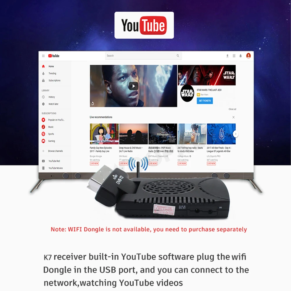 DVB T2 спутниковый цифровой ТВ приемник H.265/HEVC HD Декодер 10 бит для Италии Испании