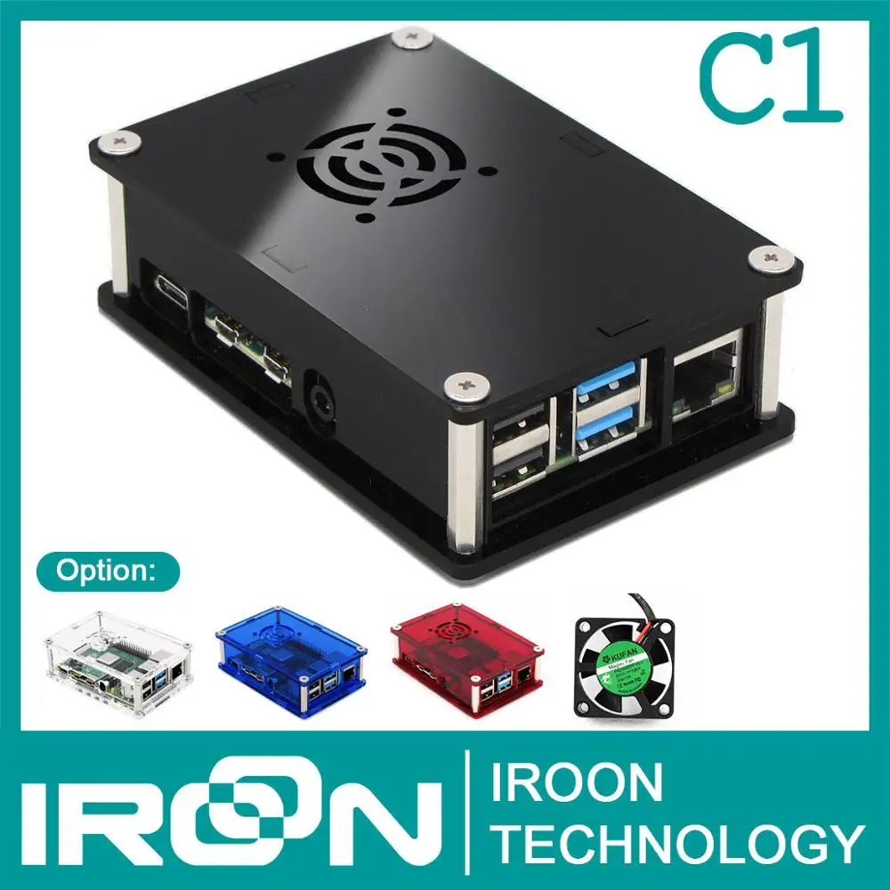 Чехол C1: чехол для Raspberry PI 4 1 ГБ/2 ГБ/4 ГБ акриловый корпус B /Raspberry 4B|Аксессуары