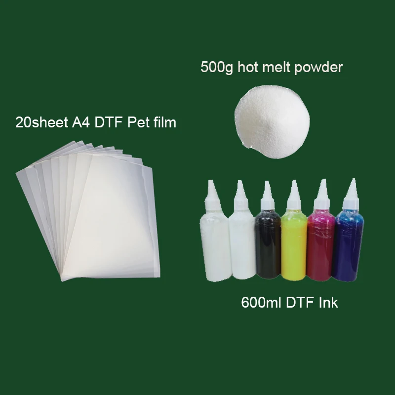 

Порошковый термоплавкий клей A4, пленка DTF, ПЭТ, белые чернила для машины DTF прямой для принтера