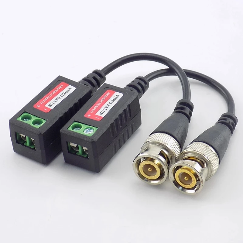 

10 Pairs AHD CCTV Camera Twisted BNC Video Balun Passive Transceivers UTP Balun BNC Cat5 Video Balun up to 3000ft Range