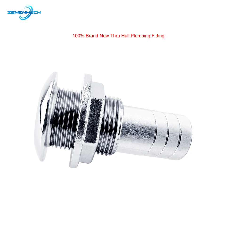 

Boat Accessories 316 Stainless Steel Thru Hull Plumbing Fitting Outlet Drain Joint For 3/4" or 1" Hose Marine Hardware Yacht