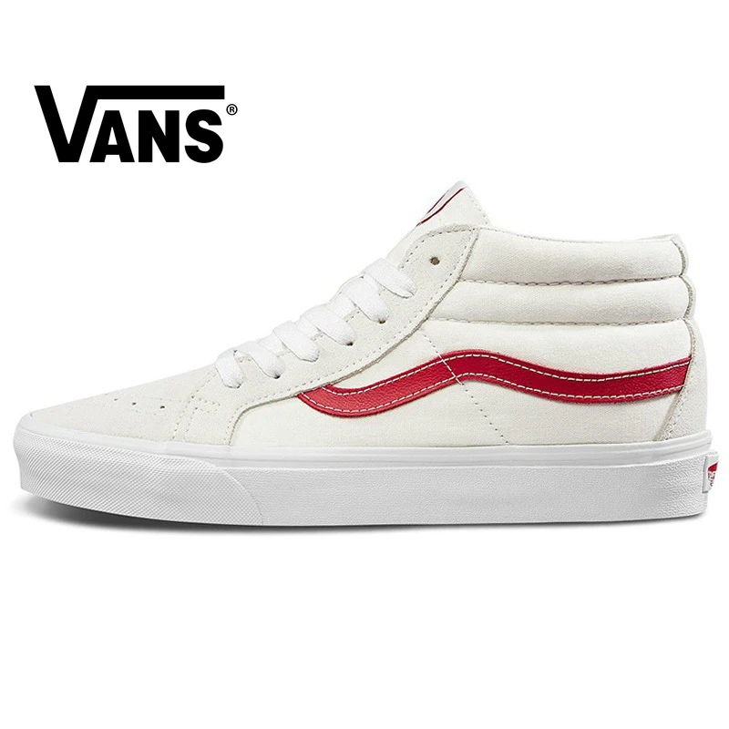 VANS SK8 MID/Мужская и женская обувь для скейтбординга классическая белая парусиновая