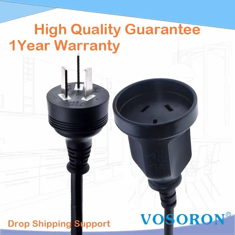 Мощность адаптер Папа-мама Удлинительный кабель Аргентина/Новая