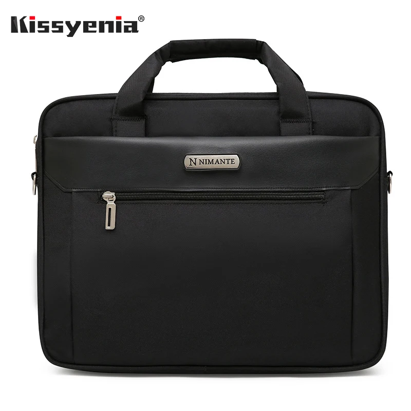Kissyenia 15,6 дюймов большой кожаный портфель для ноутбука Мужской портативный водонепроницаемый компьютерный чехол для путешествий Бизнес портфель человек KS1345