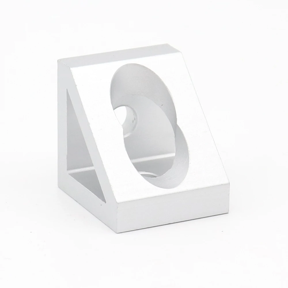 Соединитель угловой треугольной формы для алюминиевого профиля 1 шт. 2/4 отверстия