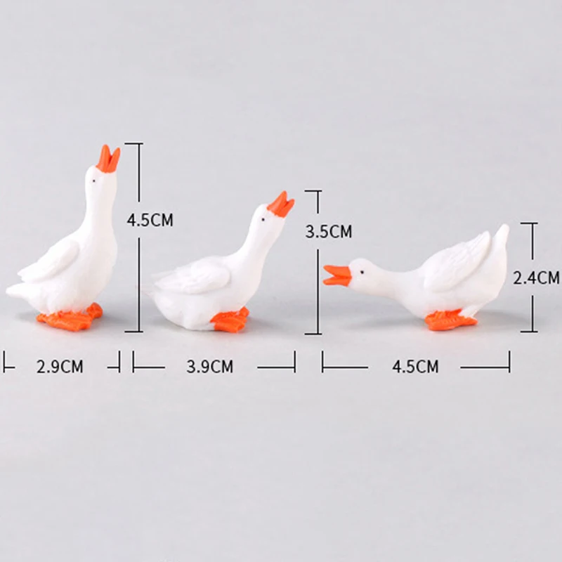 

1PCS Cute Goose Mini Miniature Fairy Garden Ornament Decor Pot Craft Accessories
