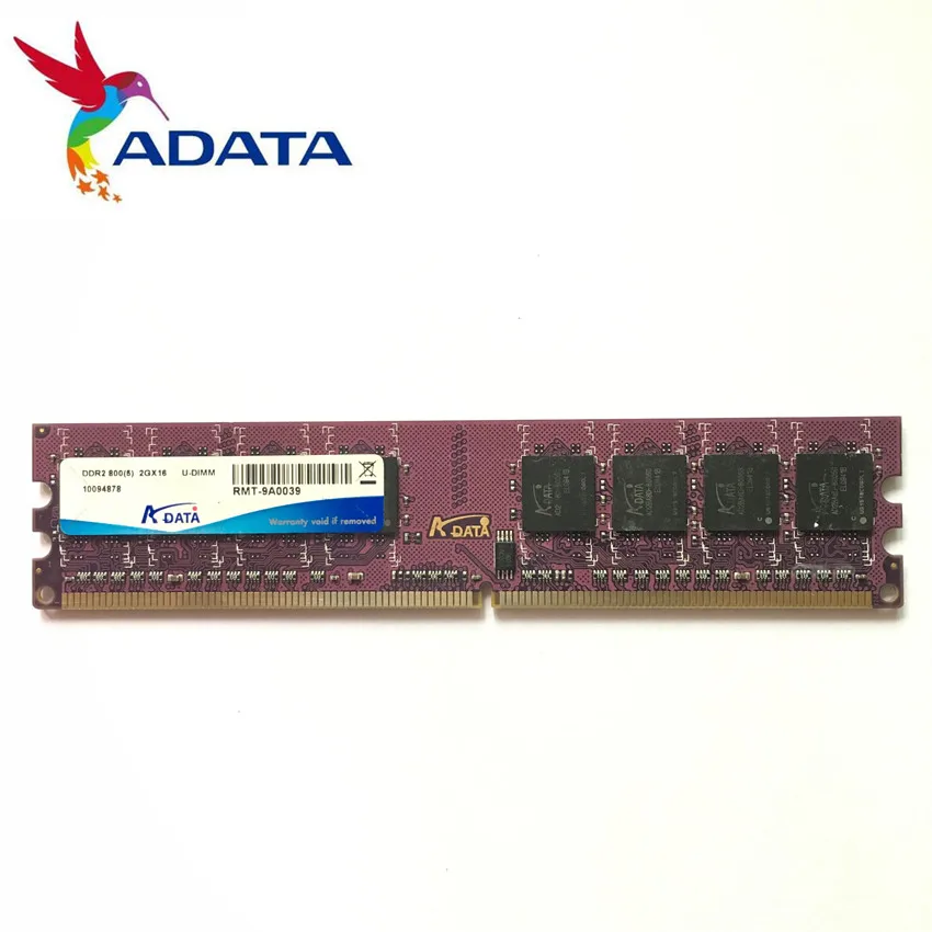 Память AData для настольных ПК 2 Гб 800 МГц 667 2RX8 PC2 5300U DDR2 ОЗУ 6400 5300 240-контактный память