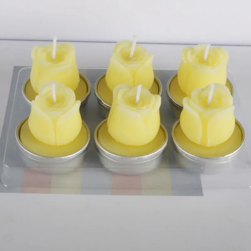 L6шт искусственные розы свечи для украшения семьи дня рождения вечеринки свадьбы