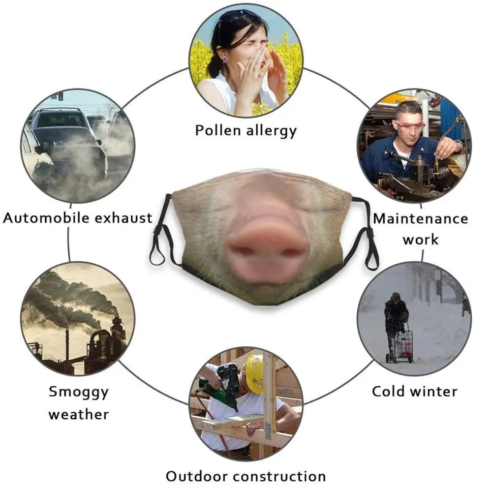 

Snouts Washable Adult Kids Filter Mouth Mask Pig Nose