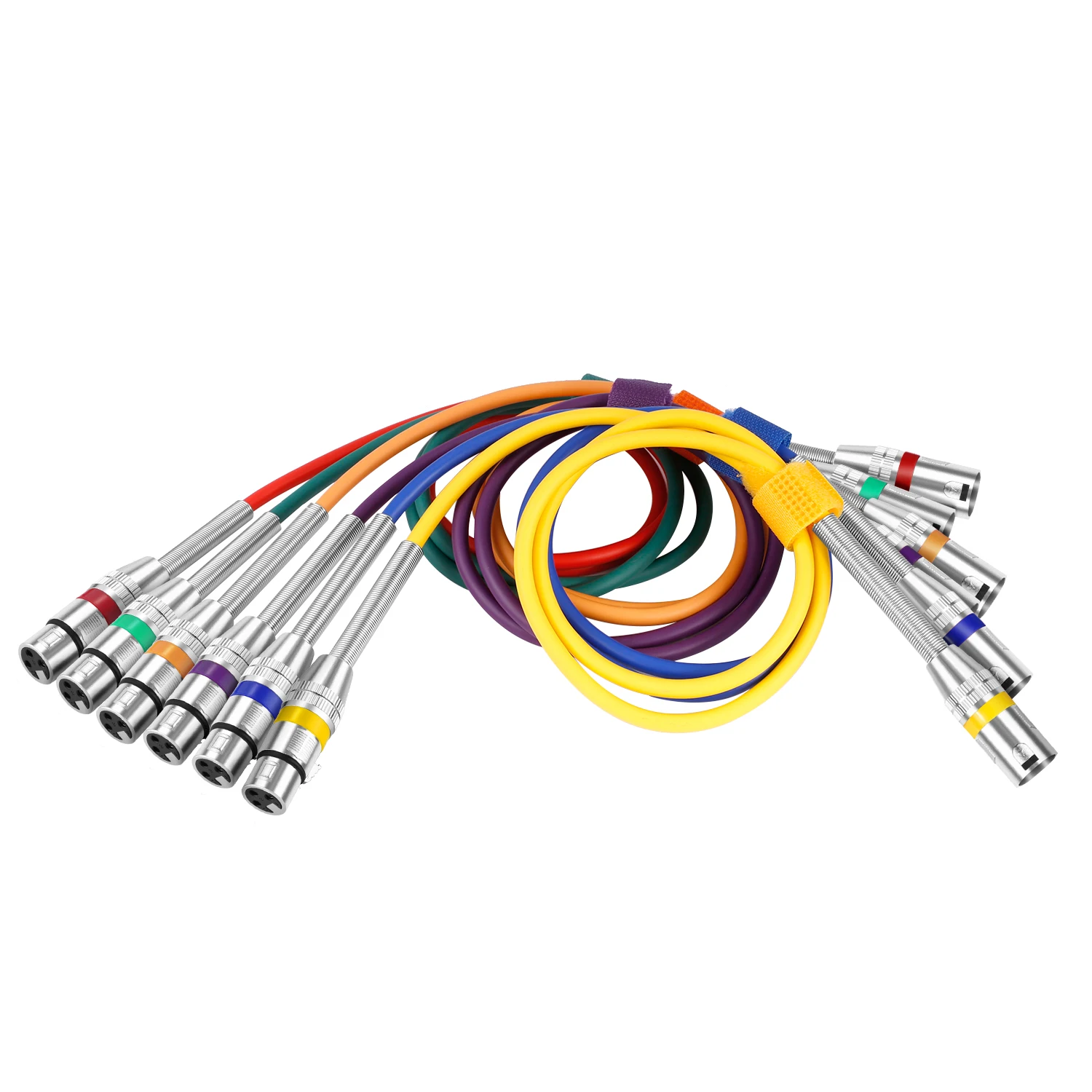 

Neewer 6-Pack 1 Meters Multi-Color XLR Patch Cables Audio Microphone Cable Cords-XLR Male to XLR Female Mic Cable