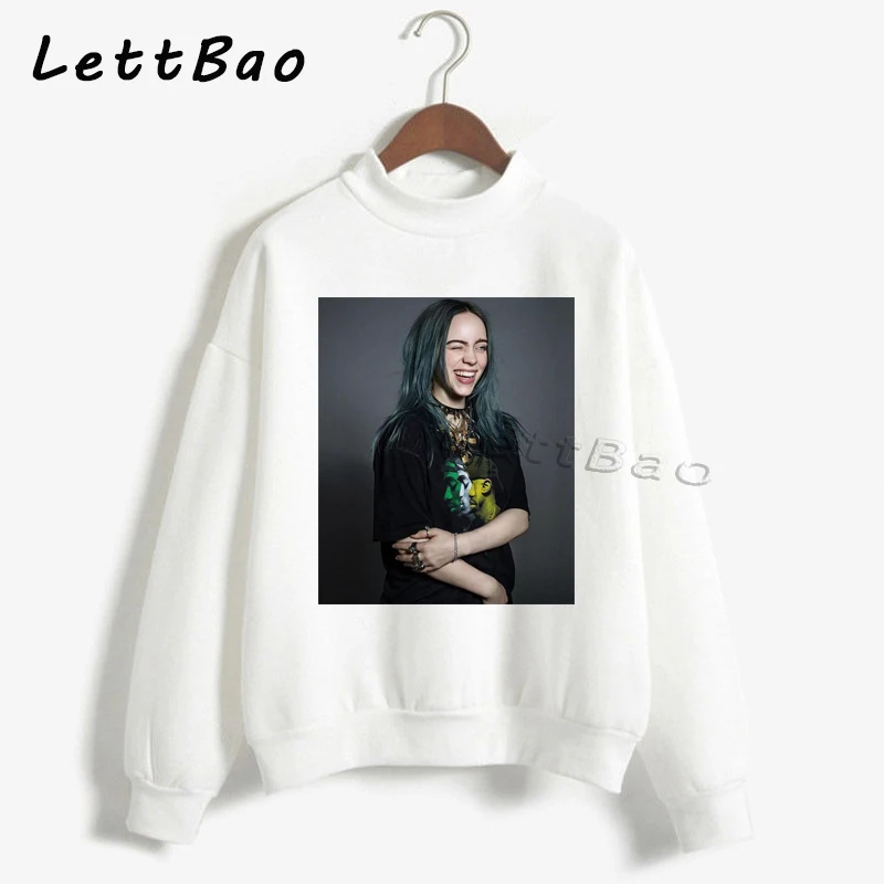 13 Billie Eilish толстовки свитер уличная Эстетическая Готическая Moletom Feminino Ullzang Harajuku на заказ Женская толстовка Femme 90s - Цвет: 13