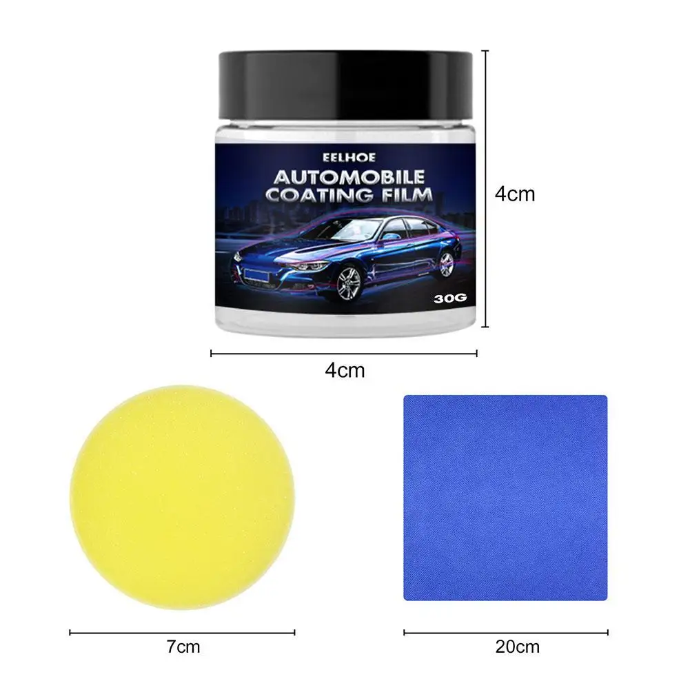 

Car Wax Crystal Plating Set Hard Glossy Carnauba Wax Paint Care Coating Tiny Scratch Repair Maintenance With Sponge And Towel