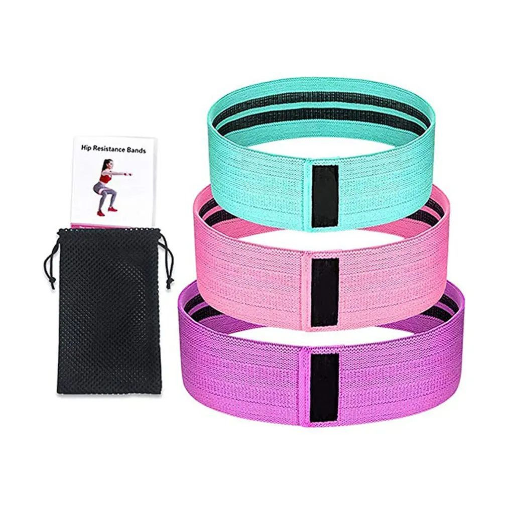 Fitness Yoga Belt Resistance Bands Set Non-Slip Exercise Bands Elastic Resistance Loops For Legs And Butt Hips & Glutes