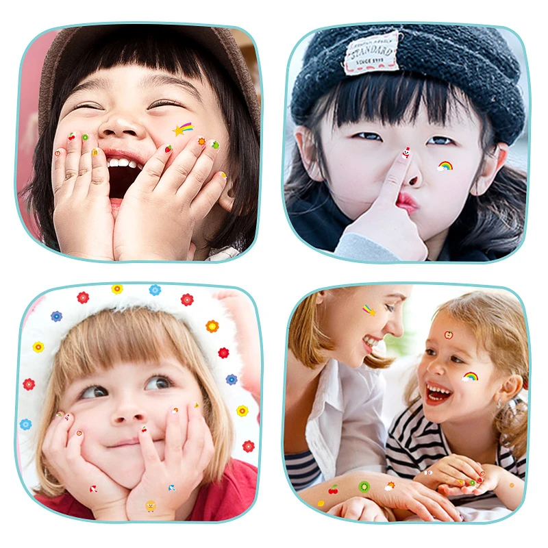 

5PCS Simple Summer DIY Strawberry Cartoon children's Nail Stickers with Various Styles Waterproof Nail Stickers for Kids